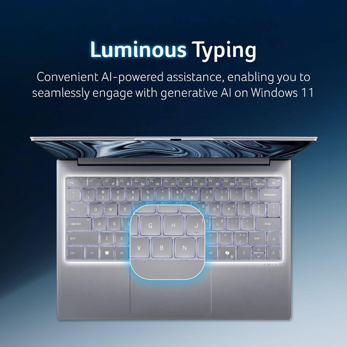 ACER SWIFT LITE 14, INTEL CORE ULTRA 5 115U PROCESSOR, 16 GB/512 GB, WUXGA OLED, 14.0"/35.56 CM, WIN 11 HOME, MSO, LIGHT SILVER, 1.1 KG, SFL14-54M, BACKLIT KEYBOARD, PREMIUM THIN AND LIGHT LAPTOP NX.D2GSI.001