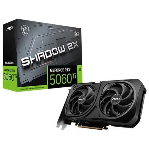MSI RTX 5060 Ti Shadow 2X OC Plus 16GB GDDR7 Graphics Card