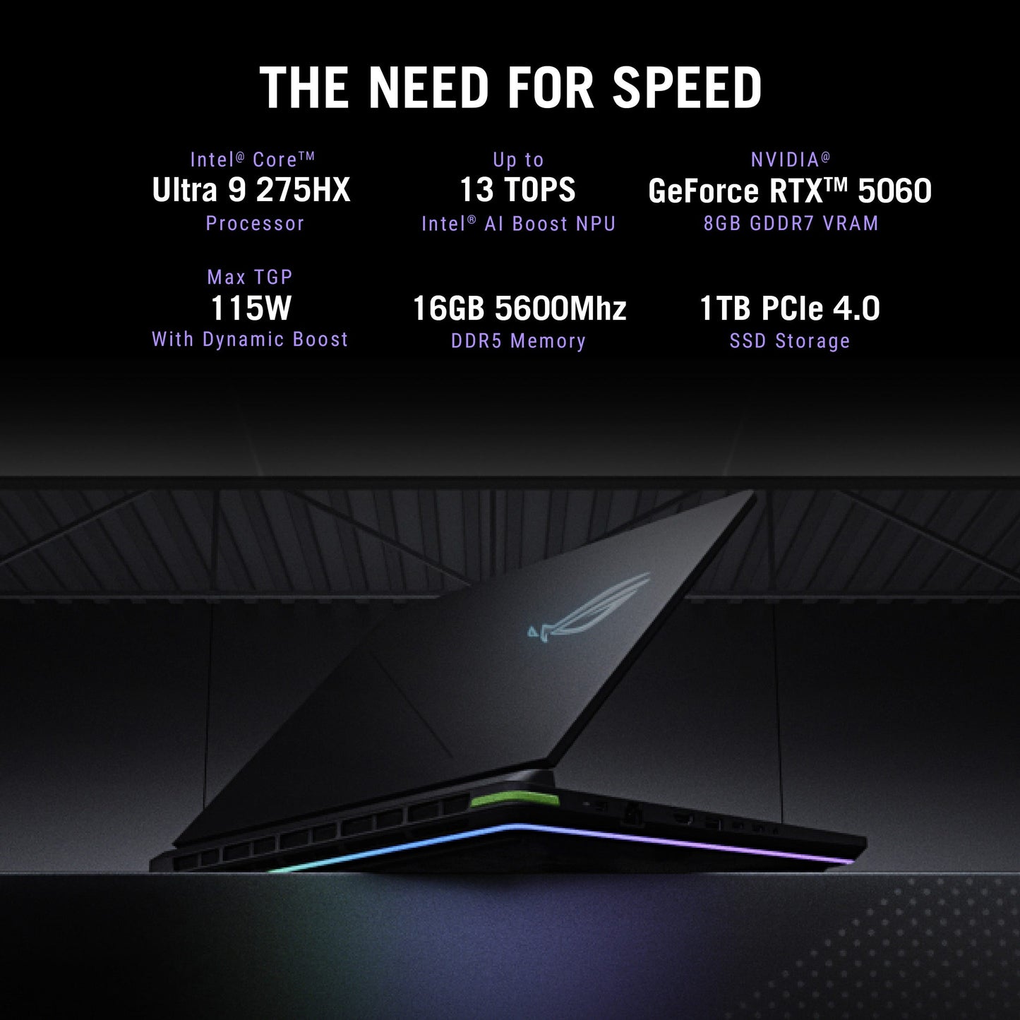 ASUS 2025 STRIX G16, ARL HX CORE ULTRA 9/ RTX5060- 8GB/ 16G/ 1T/ 16-INCH 2.5K (2560 X 1600, WQXGA) 16:10 ASPECT RATIO 240HZ/ 0/ 90WHRS, 4S1P, 4-CELL LI-ION/ WINDOWS 11 HOME - ASUS RECOMMENDS WINDOWS 11 PRO FOR BUSINESS/ MCAFEE 1 YEAR/ GREY