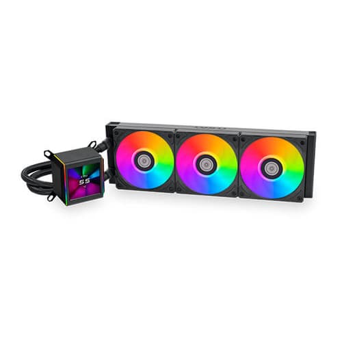 LIAN LI GALAHAD II LCD CPU LIQUID COOLER - BLACK, 360MM, ARGB FAN G89.GA2ALCD36B.IN
