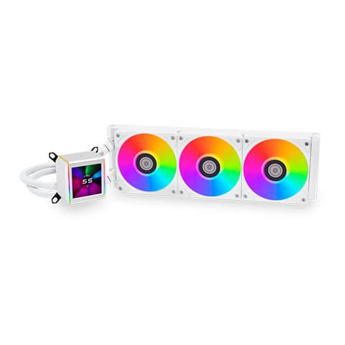 LIAN LI GALAHAD II LCD ARGB 360MM CPU LIQUID COOLER (WHITE) G89.GA2ALCD36W.IN