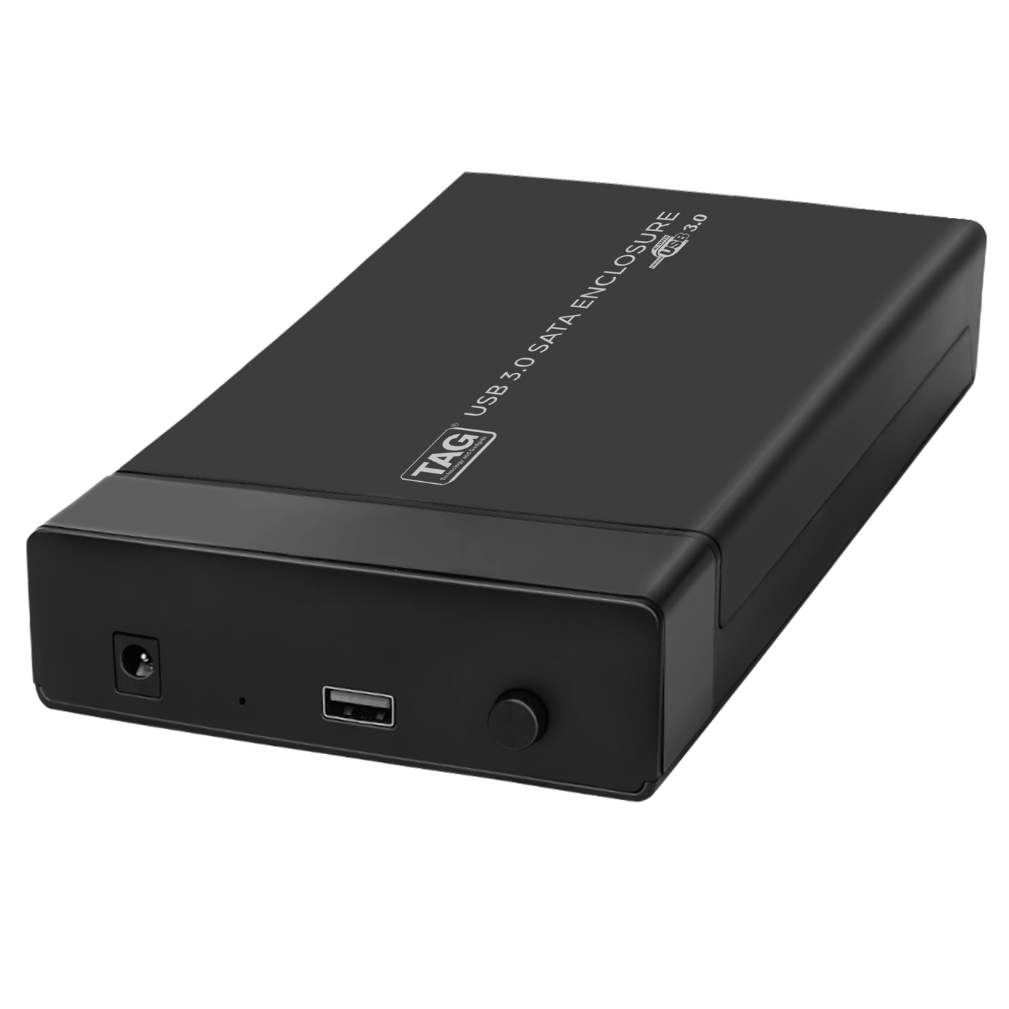 TAG 3.5 Inch SATA HDD Enclosure, USB 3.0, Up to 5Gbps, Supports Up to 16TB, 12V Power Adapter, Black
