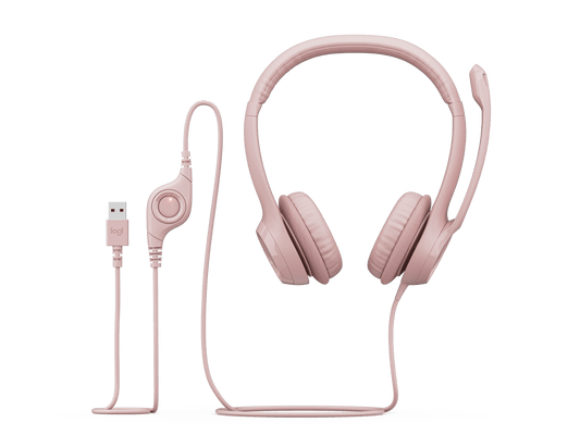LOGITECH USB HEADSET H390 - ROSE