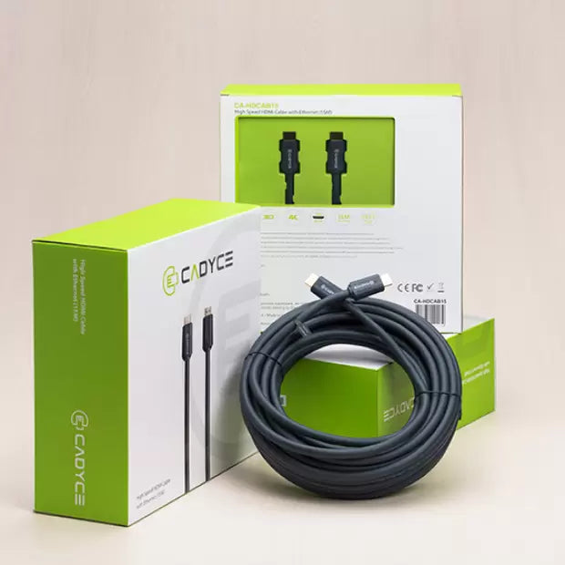 CADYCE HIGH SPEED HDMI CABLE WITH ETHERNET (15M) (BLACK) CA-HDCAB15