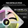 CORSAIR QX RGB SERIES, ICUE LINK QX120 RGB WHITE, 120MM MAGNETIC DOME RGB FAN, SINGLE FAN