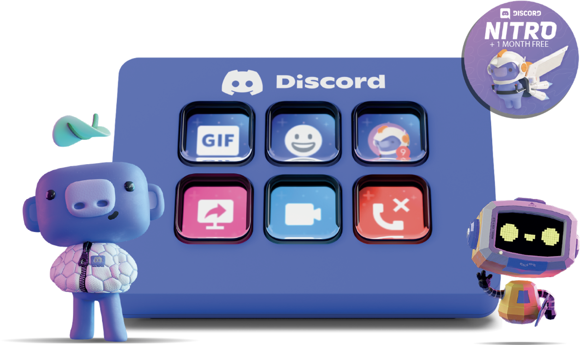 ELGATO STREAM DECK MINI DISCORD EDITION | 6-KEY CONTROLLER WITH PRE-INSTALLED DISCORD ACTIONS, INCLUDES 1-MONTH DISCORD NITRO, IDEAL FOR VOICE, STREAM & CHAT CONTROL 10GAI9931