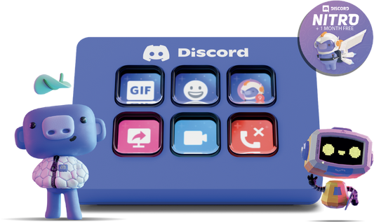 ELGATO STREAM DECK MINI DISCORD EDITION | 6-KEY CONTROLLER WITH PRE-INSTALLED DISCORD ACTIONS, INCLUDES 1-MONTH DISCORD NITRO, IDEAL FOR VOICE, STREAM & CHAT CONTROL 10GAI9931