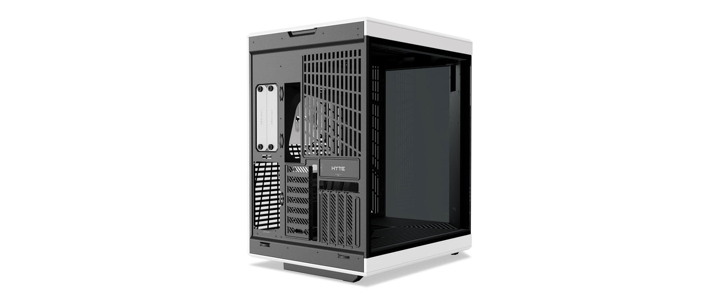 HYTE Y70 TOUCH INFINITE DUAL CHAMBER ATX MID-TOWER CABINET WHITE-BLACK (CS-HYTE-Y70TI-WB)