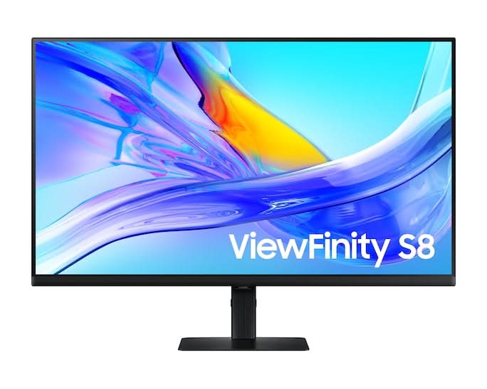 Samsung ViewFinity S8 LS32D800UBWXXL 32-inch 4K UHD IPS Monitor, USB Type-C 90W, HDR10, LAN, KVM, 60Hz