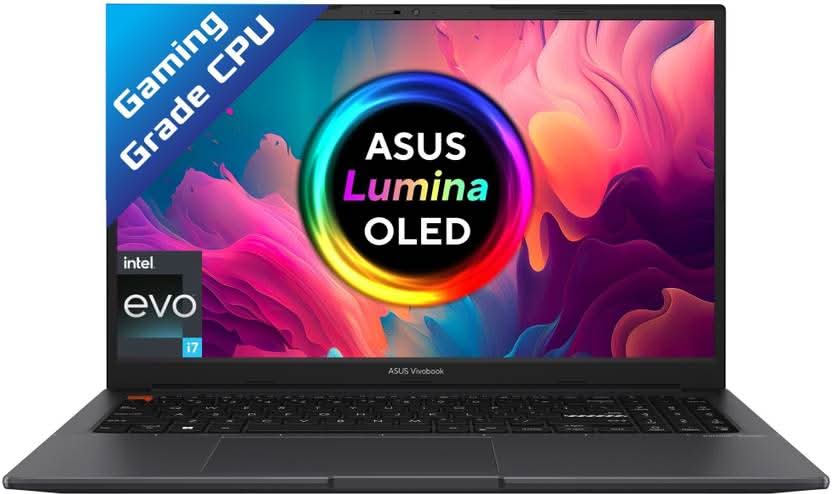 ASUS VIVOBOOK S15 OLED INTEL EVO H SERIES INTEL CORE I7 12TH GEN 12700H - (16 GB/512 GB SSD/WINDOWS 11 HOME) K3502ZA-L702WS THIN AND LIGHT LAPTOP (15.6 INCH, INDIE BLACK, 1.80 KG, WITH MS OFFICE)