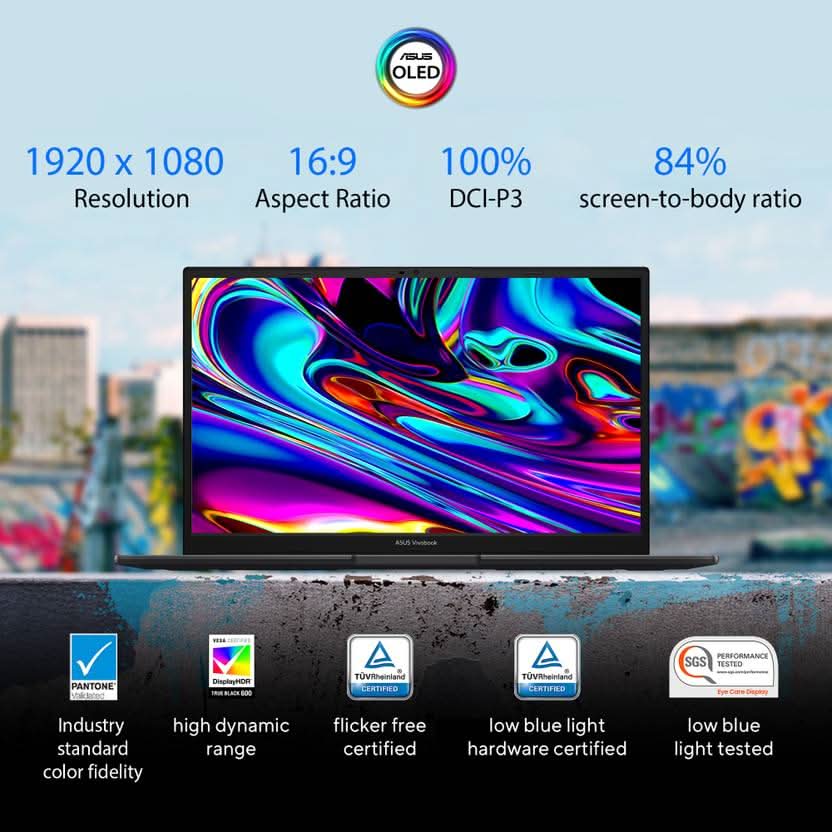 ASUS VIVOBOOK S15 OLED INTEL EVO H SERIES INTEL CORE I7 12TH GEN 12700H - (16 GB/512 GB SSD/WINDOWS 11 HOME) K3502ZA-L702WS THIN AND LIGHT LAPTOP (15.6 INCH, INDIE BLACK, 1.80 KG, WITH MS OFFICE)