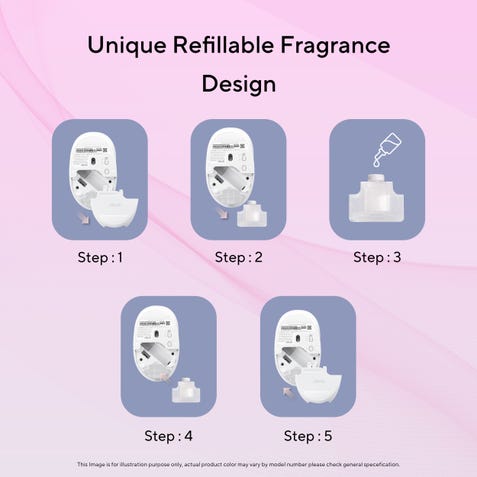 ASUS Fragrance Mouse MD101-IW With Unique refillable fragrance design, Up to 2400DPI Resolution