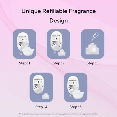 ASUS Fragrance Mouse MD101-IW With Unique refillable fragrance design, Up to 2400DPI Resolution