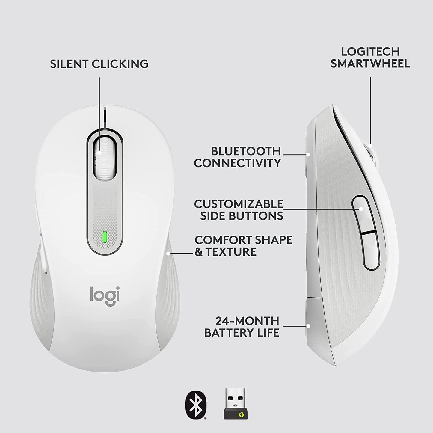 MOUSE-LOGITECH-WIRELESS-M650-WHITE