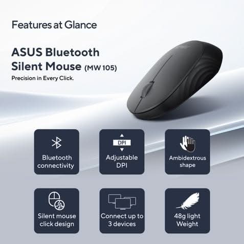 ASUS Bluetooth Silent Mouse MW105