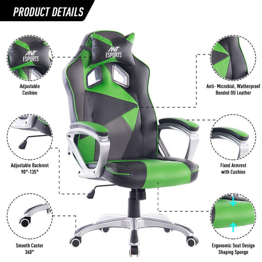 GAMING-CHAIR-ANT-ESPORTS-WB-8077-GREEN