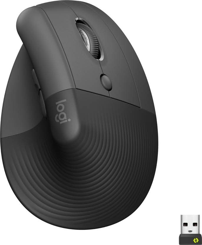 LOGITECH LIFT VERTICAL ERGONOMIC MOUSE WIRELESS GRAPHITE