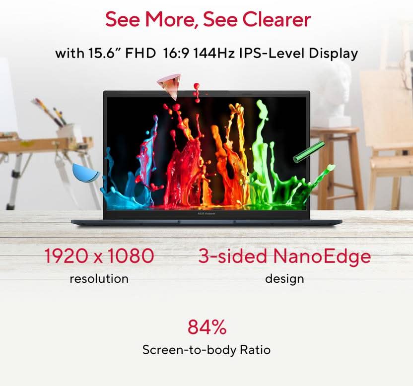 ASUS VIVOBOOK PRO 15 OLED INTEL CORE I5 12TH GEN 12450H - (16 GB/512 GB SSD/WINDOWS 11 HOME/4 GB GRAPHICS/NVIDIA GEFORCE RTX 3050) K6500ZC-L501WS GAMING LAPTOP (15.6 INCH, QUIET BLUE, 1.80 KG, WITH MS OFFICE)