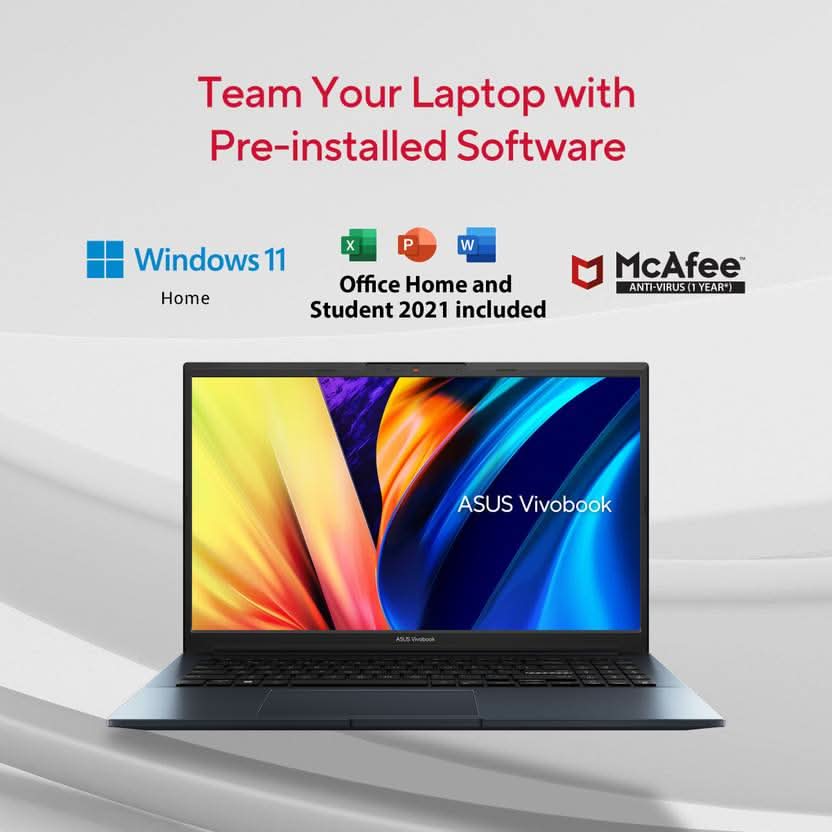 ASUS VIVOBOOK PRO 15 OLED INTEL CORE I5 12TH GEN 12450H - (16 GB/512 GB SSD/WINDOWS 11 HOME/4 GB GRAPHICS/NVIDIA GEFORCE RTX 3050) K6500ZC-L501WS GAMING LAPTOP (15.6 INCH, QUIET BLUE, 1.80 KG, WITH MS OFFICE)