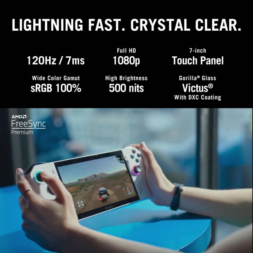 ASUS ROG ALLY AMD RYZEN Z1 HEXACORE ZEN4 - (16 GB/512 GB SSD/WINDOWS 11 HOME) RC71L-NH019W HANDHELD GAMING PC (7 INCH, WHITE, 1.7 KG)