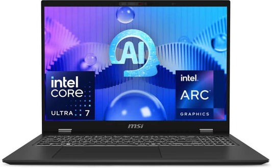 MSI Prestige 16 AI Evo B1MG 054IN Intel Core Ultra 7 Business Laptop (16GB, 512GB SSD, Windows 11 Home, 16 inch QHD Plus Display, MS Office 2021, Stellar Gray, 1.5 KG)