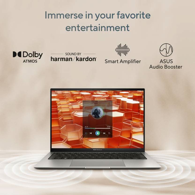 ASUS ZENBOOK S 13 OLED 1 CM THIN & 1 KG LIGHT, INTEL EVO INTEL CORE I7 13TH GEN 1335U - (16 GB/1 TB SSD/WINDOWS 11 HOME) UX5304VA-NQ742WS THIN AND LIGHT LAPTOP (13.3 INCH, BASALT GREY, 1.00 KG, WITH MS OFFICE)