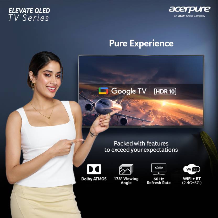 ACERPURE 139 CM (55 INCH) QLED ULTRA HD (4K) SMART GOOGLE TV (AP55UG51QEVTD)