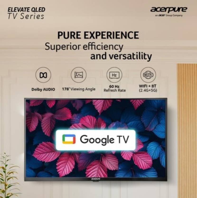 ACERPURE 80 CM (32 INCH) QLED HD READY SMART GOOGLE TV (AP32HG41QFLED)
