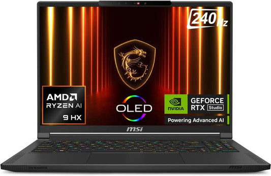 MSI Stealth A16 AI+ AMD Ryzen AI 9 HX 12 Core 370 - (32 GB/2 TB SSD/Windows 11 Home/12 GB Graphics/NVIDIA GeForce RTX 5070 Ti/240 Hz) Stealth A16 AI+ A3XWHG-049IN Gaming Laptop (16 Inch, Core Black, 2.1 Kg)
