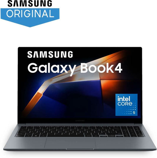SAMSUNG GALAXY BOOK4 INTEL CORE 5 120U - (16 GB/512 GB SSD/WINDOWS 11 HOME) NP750XGK-KG2IN / NP750XGK-LG2IN THIN AND LIGHT LAPTOP (15.6 INCH, GRAY, 1.55 KG, WITH MS OFFICE)