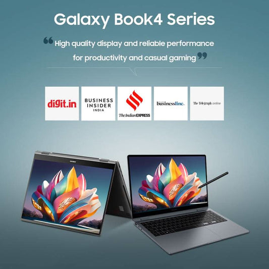 SAMSUNG GALAXY BOOK4 360 EVO INTEL CORE 5 120U - (16 GB/512 GB SSD/WINDOWS 11 HOME) NP750QGK-LG1IN 2 IN 1 LAPTOP (15.6 INCH, GRAY, 1.46 KG, WITH MS OFFICE)