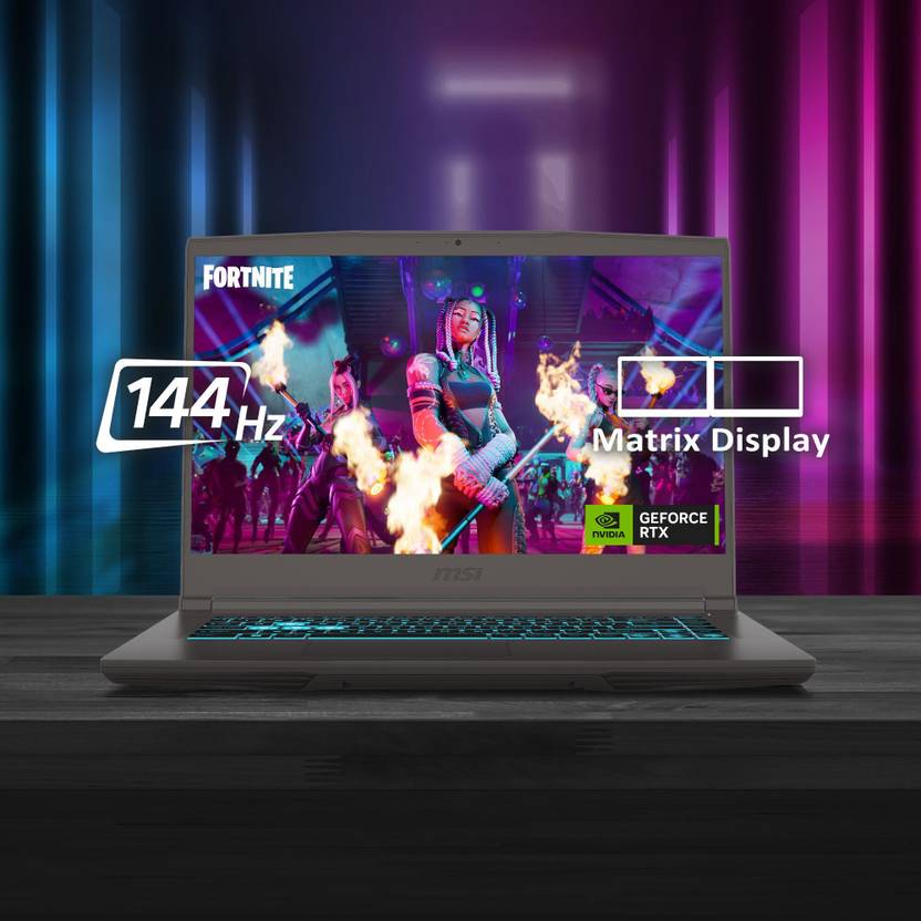 MSI Thin 15 Intel Core i5 13th Gen 13420H - (16 GB/512 GB SSD/Windows 11 Home/6 GB Graphics/NVIDIA GeForce RTX 3050/144 Hz) THIN 15 B13UDX-129IN Gaming Laptop (15.6 Inch, Cosmos Gray, 1.86 Kg)