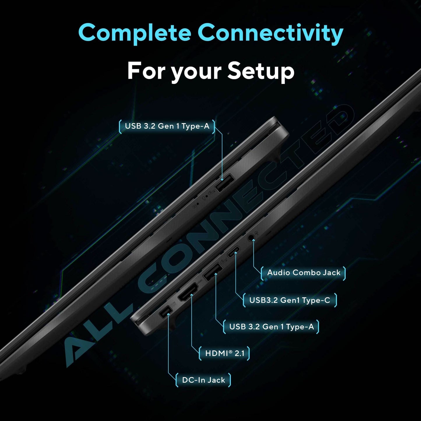 ASUS V16 V3607VH-TK154WS, Core 5 210H, 16GB, 512GB SSD, Windows 11 Home, With MS Office, 8GB RTX 5050, 144 Hz, 16 inch, 1.95 kg, Matte Black