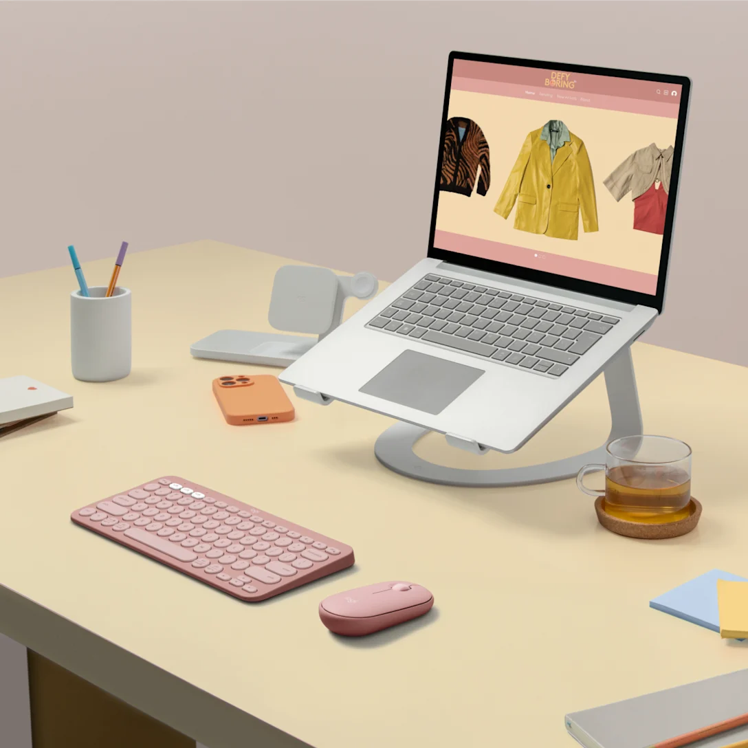 LOGITECH WIRELESS PEBBLE 2 M350S ROSE MOUSE