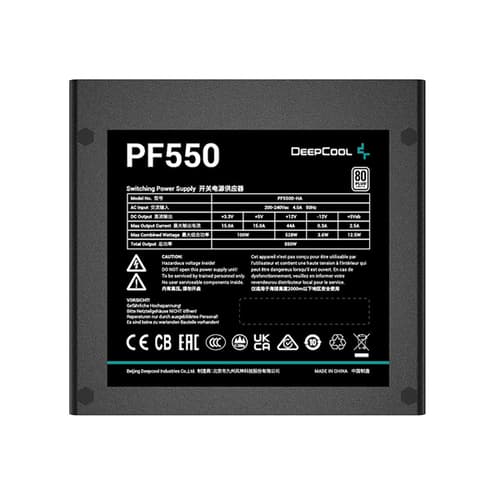 DEEPCOOL 550W PF550D 80 PLUS STANDARD NON MODULAR SMPS