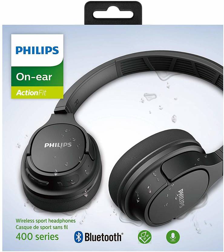 PHILIPS TASH402BK/00 WIRELESS WITH MIC BLUETOOTH (BLACK, ON THE EAR)