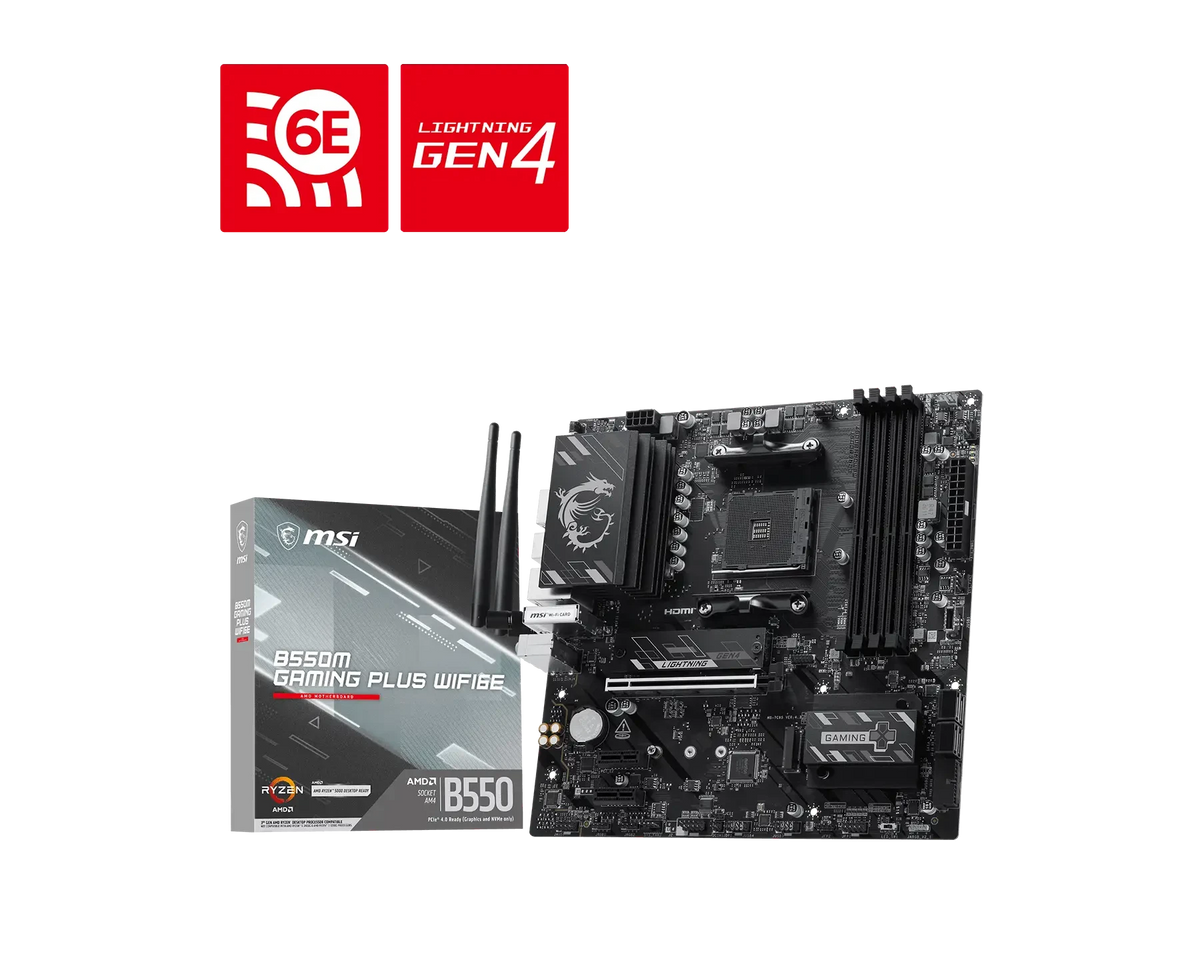 MSI B550M Gaming Plus WiFi6E DDR4 M-ATX Motherboard