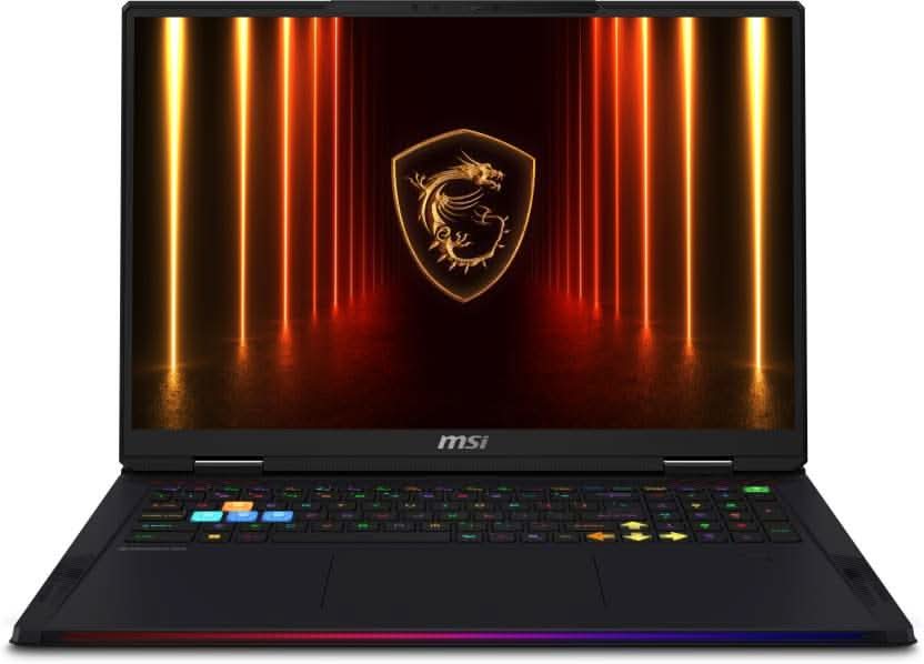 MSI RAIDER 18 HX AI INTEL CORE ULTRA 9 285HX - (64 GB/4 TB SSD/WINDOWS 11 HOME/16 GB GRAPHICS/NVIDIA GEFORCE RTX 5080/120 HZ) RAIDER 18 HX AI A2XWIG-255IN GAMING LAPTOP (18 INCH, CORE BLACK, 3.6 KG)