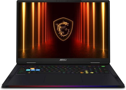 MSI RAIDER 18 HX AI INTEL CORE ULTRA 9 285HX - (64 GB/4 TB SSD/WINDOWS 11 HOME/16 GB GRAPHICS/NVIDIA GEFORCE RTX 5080/120 HZ) RAIDER 18 HX AI A2XWIG-255IN GAMING LAPTOP (18 INCH, CORE BLACK, 3.6 KG)