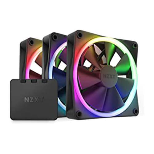 NZXT F120RGB DUO - 120MM DUAL-SIDED RGB FAN - TRIPLE PACK (BLACK) W/RG