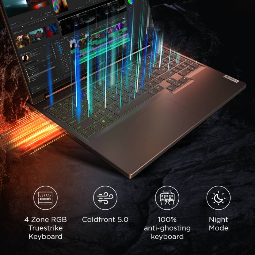 LENOVO LEGION SLIM 5 AI POWERED AMD RYZEN 7 OCTA CORE 7840HS - (16 GB/512 GB SSD/WINDOWS 11 HOME/8 GB GRAPHICS/NVIDIA GEFORCE RTX 4060) 16APH8 GAMING LAPTOP (16 INCH, STORM GREY, 2.4 KG, WITH MS OFFICE)