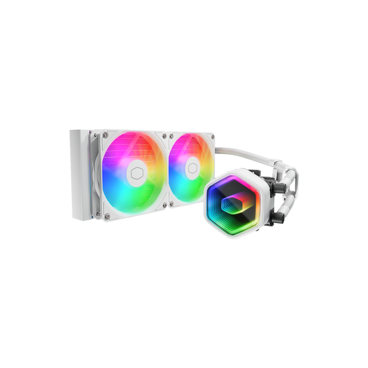COOLER MASTER MASTERLIQUID 240 CORE II ARGB LIQUID CPU COOLER - WHITE MLW-D24M-A18PA-RW
