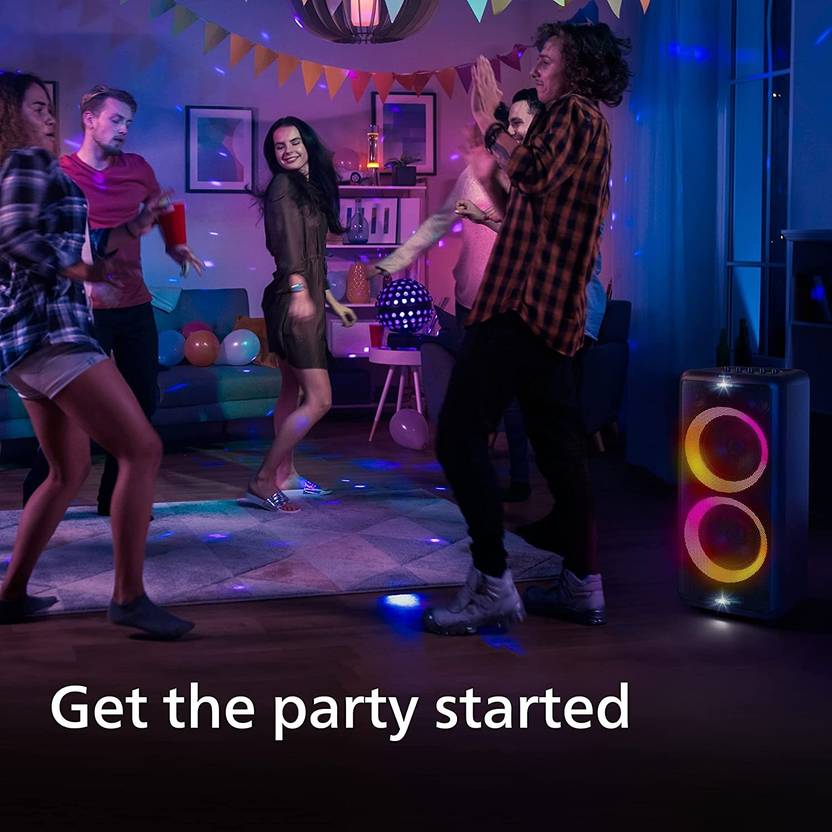 PHILIPS TAX5206 60W INPUT ,OUTPUT 160 W BLUETOOTH PARTY SPEAKER (BLACK, STEREO CHANNEL)