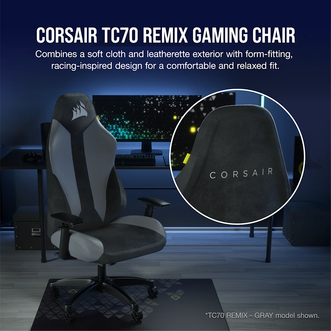 CORSAIR TC70 REMIXED BLACK GAMING CHAIR