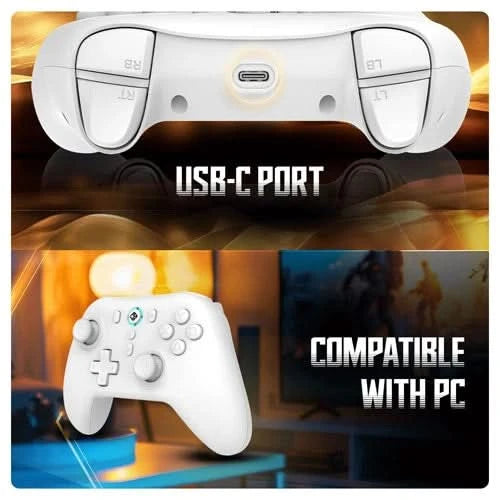 Cosmic Byte Blitz Wireless Plus Wired White Game Controller