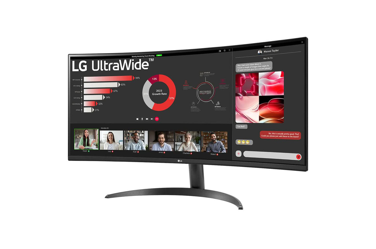 LG 34WR50QC-B ULTRAWIDE CURVED MONITOR