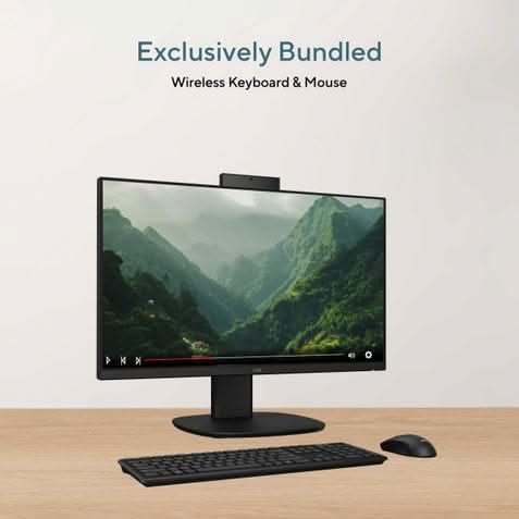 ASUS AIO, All In One PC, Intel Core 3 100U (8GB, 512GB, Intel Graphics, 60.45 cm (23.8) FHD, Windows 11 Home, Office Home 2024 with M365 Basic (1 Year Validity) V440VAB-KBC3002WS