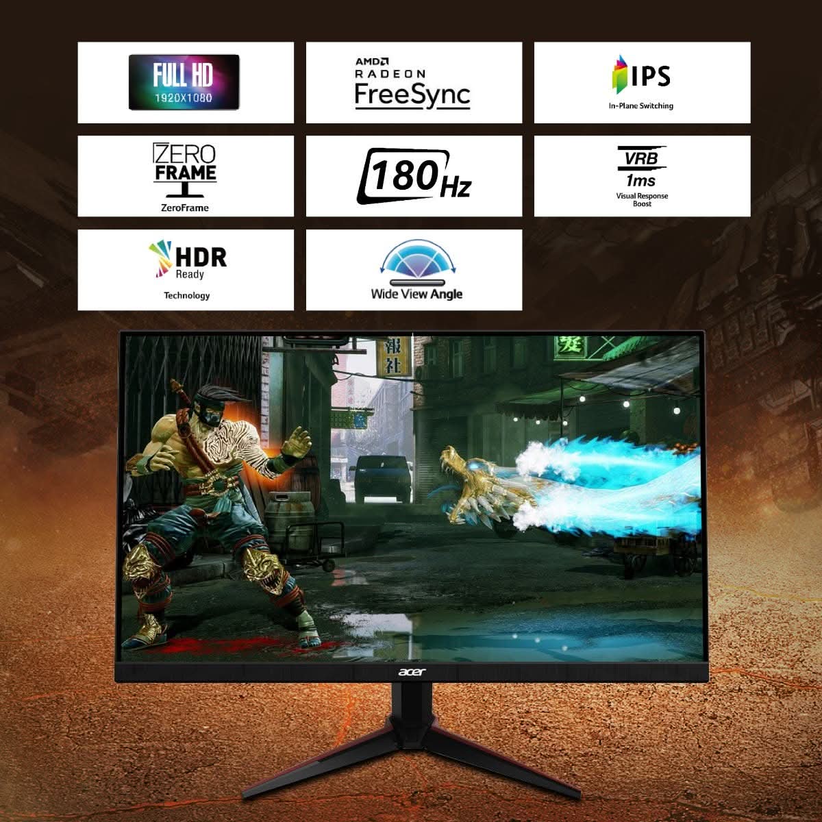 ACER NITRO VG270 M3 (27 INCH) FULL HD WITH LED BACKLIGHT IPS GAMING MONITOR I 180HZ REFRESH RATE