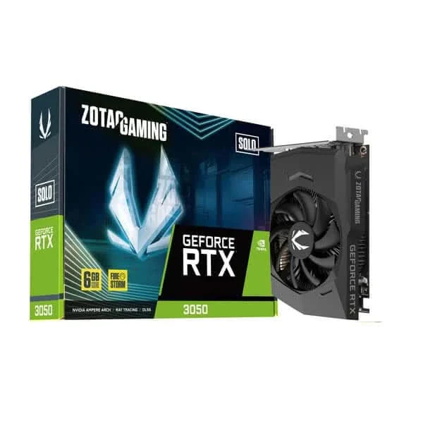 ZOTAC GEFORCE RTX 3050 6GB SOLO GRAPHIC CARD– Vishal Peripherals ZOTAC GEFORCE RTX 3050 6GB SOLO GRAPHIC CARD– Vishal Peripherals