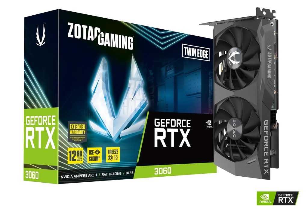 ZOTAC GeForce RTX 3060 12GB Twin Edge Graphics Card